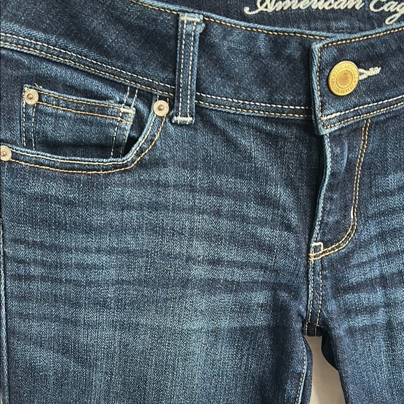 American Eagle Outfitters Low Rise Slim Bootcut Women's Blue Jeans - Picture 3 of 7